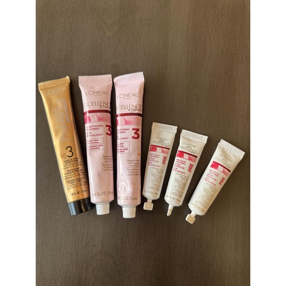 L'Oreal Paris Excellence Preference Hair Masks Lot Of 6 1.86 0.34 Oz Color Care - Picture 2 of 7